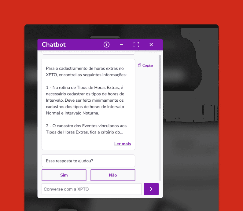 Detalhe do chatbot revitalizado